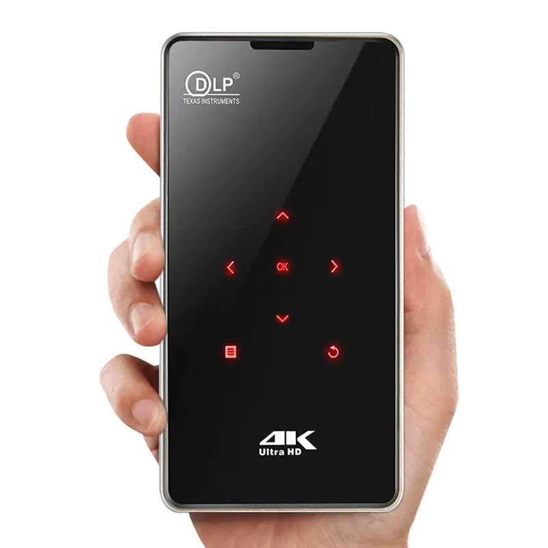 New P09 New Generation Portable Traveling Mini Pico Projector with Android 9.0 4K 1GB / 2GB RAM 32GB ROM 4K LED Beamer 3D