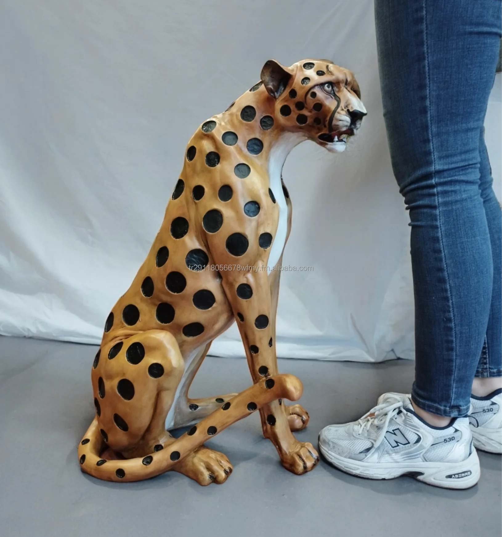 Life Size Realistic Modern design new pop art statue resin panther life size leopard statue for home garden decoration