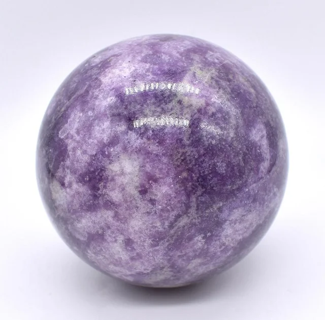 High Quality Natural Purplish Lepidolite Agate Spheres Polished Snowflake Obsidian Healing Pattern Gemstone Balls for Sale