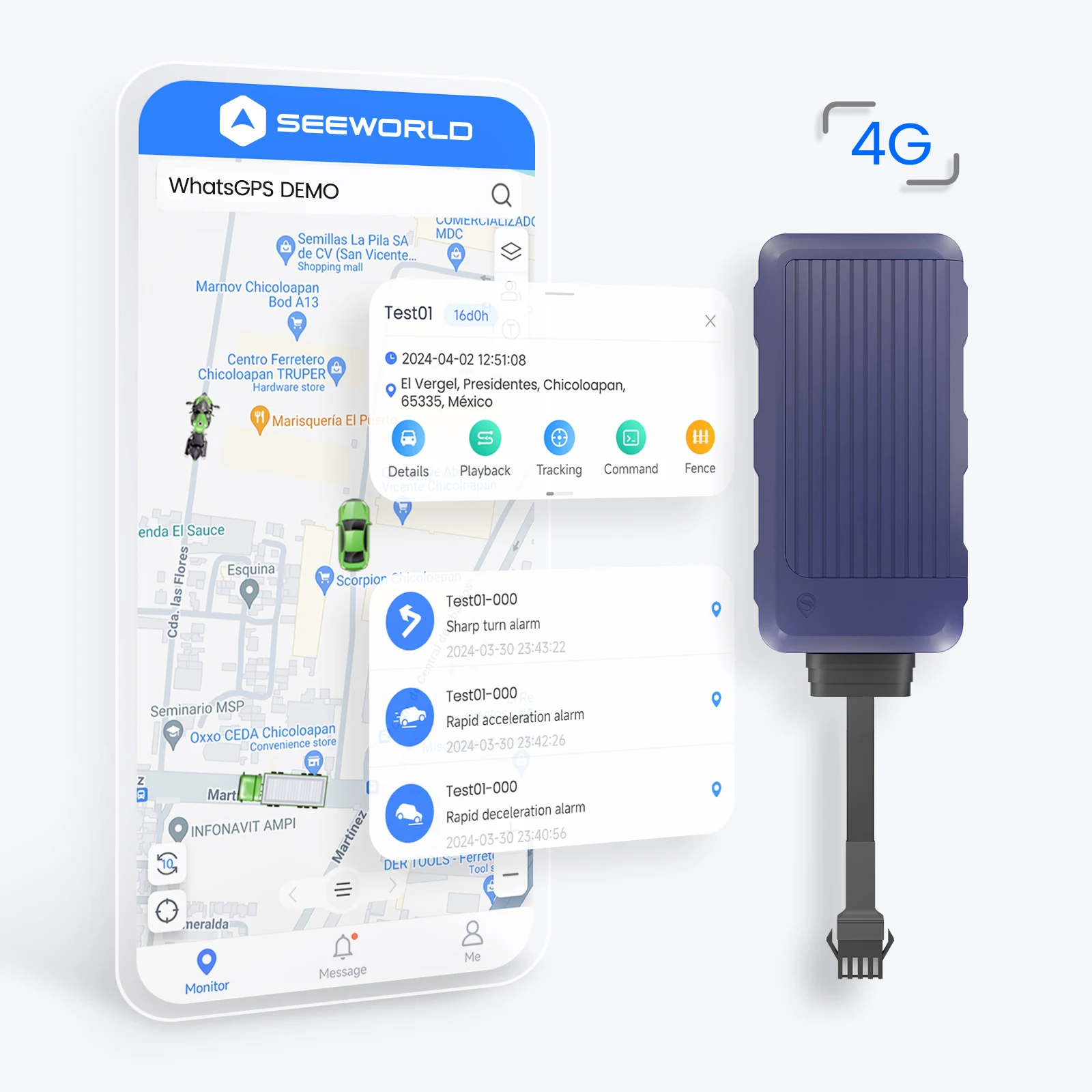 Противоударный выключенный автомобильный GPS трекер 4G водонепроницаемый с бесплатным приложением для автомобиля в режиме реального времени остановить двигатель