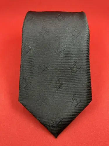 MASONIC REGALIA Craft Masonic Square And Compass Black Tie Handmade Masonic Lodge Gift Tie