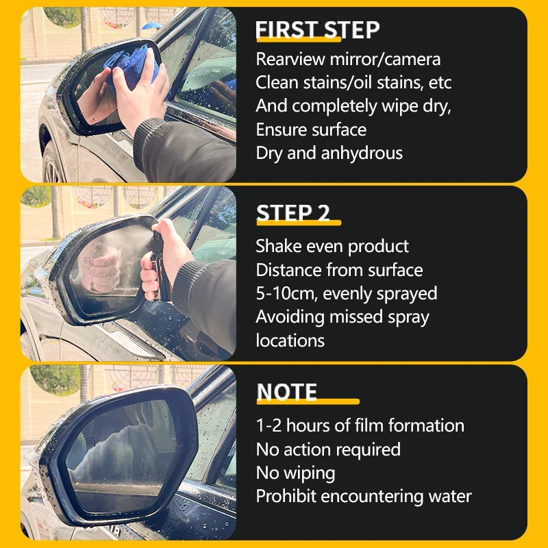 KD-048 Premium Car Windshield Coating - All-in-One Anti-Fog, Anti-Rain, Cleaning & Waterproof Spray