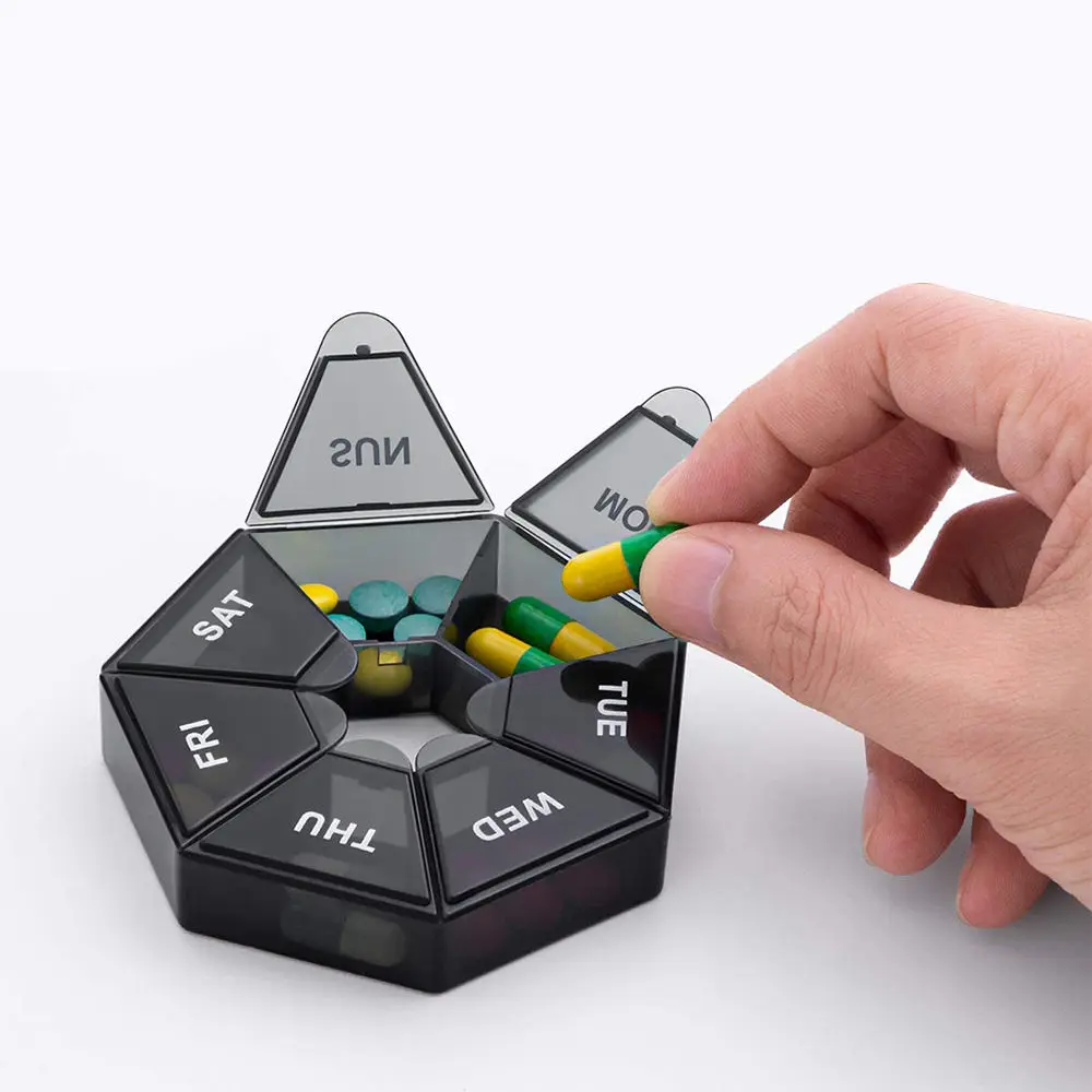 Factory Price round PP Pill Box Weekly AM/PM Medicine Organizer with Various Specifications for Pill Storage Cases