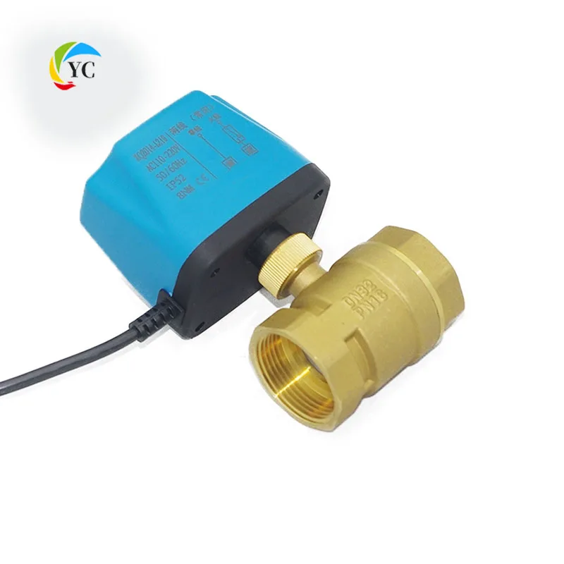 Высокий крутящий момент IP65 Электрический шаровой клапан FM резьба AC220V DC12V DC24V для центральной системы кондиционирования воздуха моторизованный регулирующий
