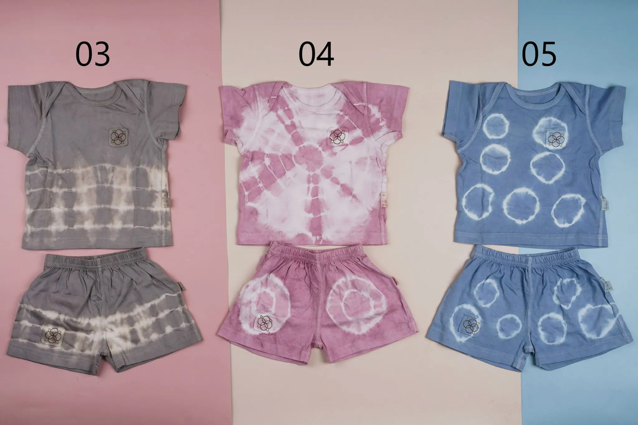 Top Favorite 100% Organic Cotton Short Sleeves Pyjamas Set Natural Green Tea Dye for Children Sleepwear