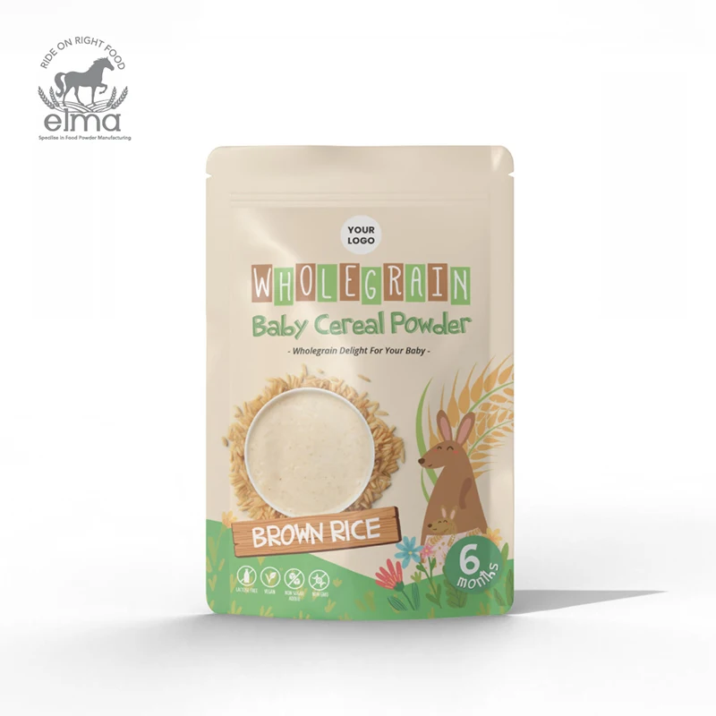 Top Quality Brown Rice Cereal Baby Food Powder Silky Smooth Creamy and Mild to Taste with Full of Wonderful Nutrients