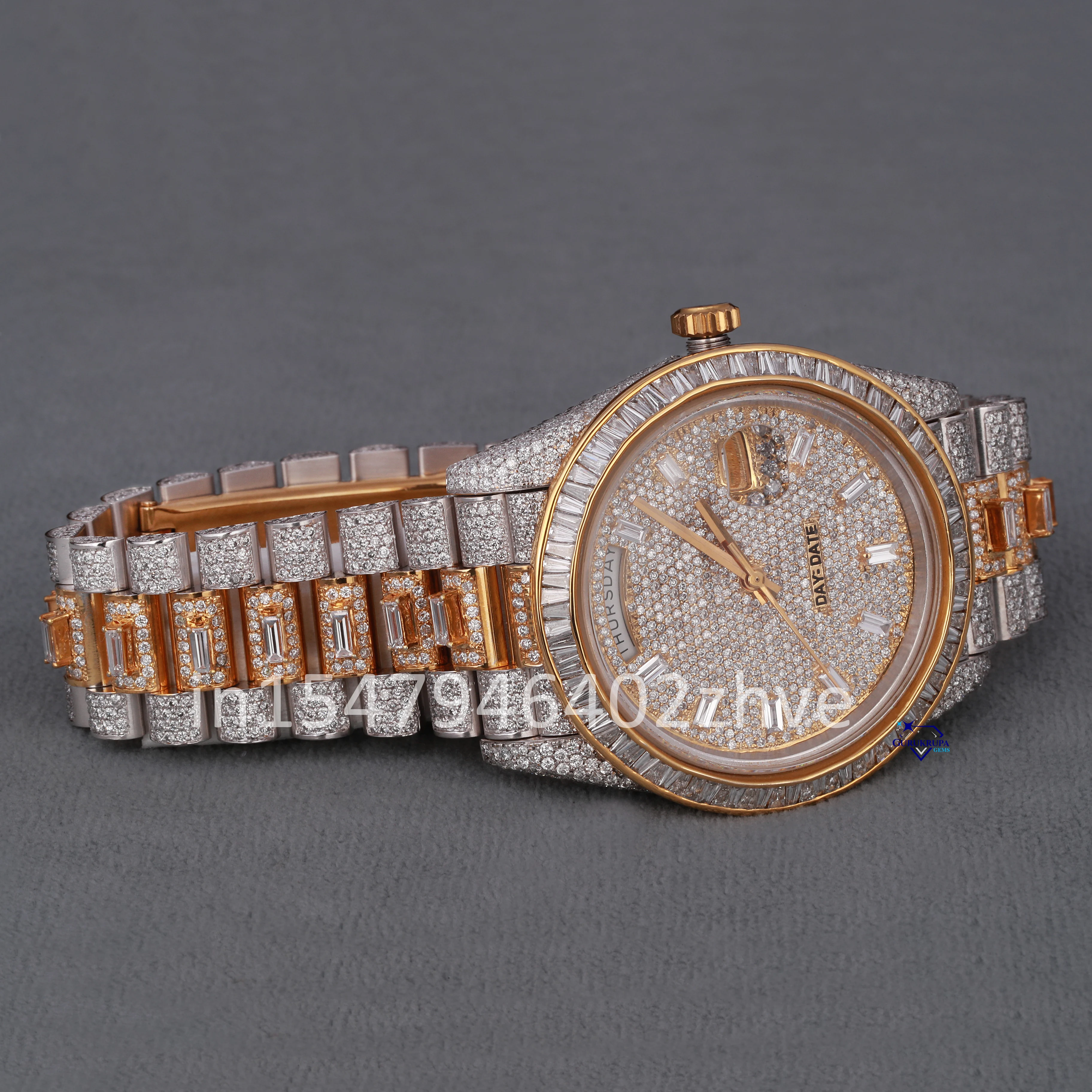 Stainless Steel Labgrown Watch Round Dial Wholesale Price New Arrival Collection Trending Hot Selling Custom logo Watch for Men