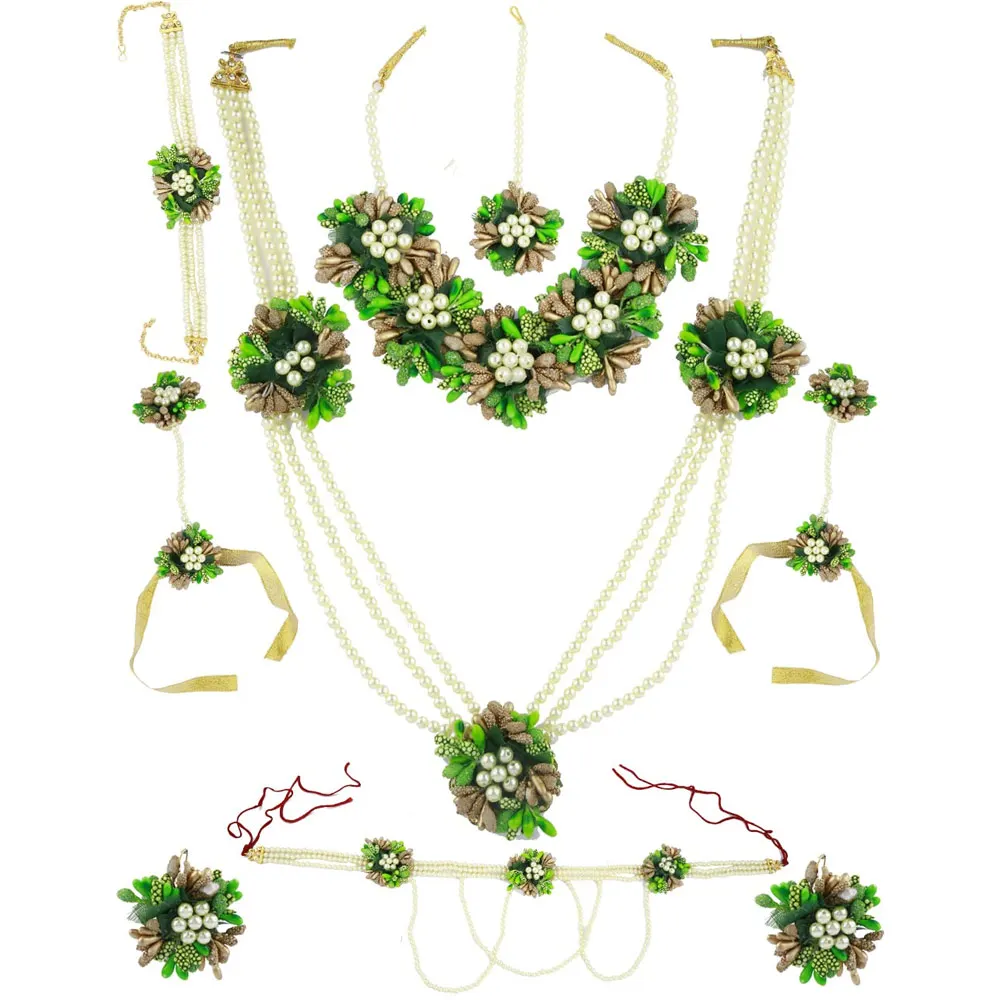 Fashion Indian Necklace Bracelet Ring and earring Mehndi jewelry sets For Sale in bulk Quantity Mehndi Jewelry sets
