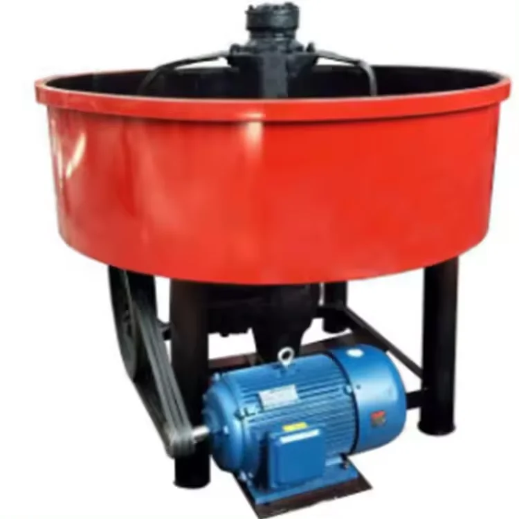 New 1000L Portable Self-Loading Concrete Mixer Diesel Flat Electric Disc Mixer with Pump and Engine for Home Use