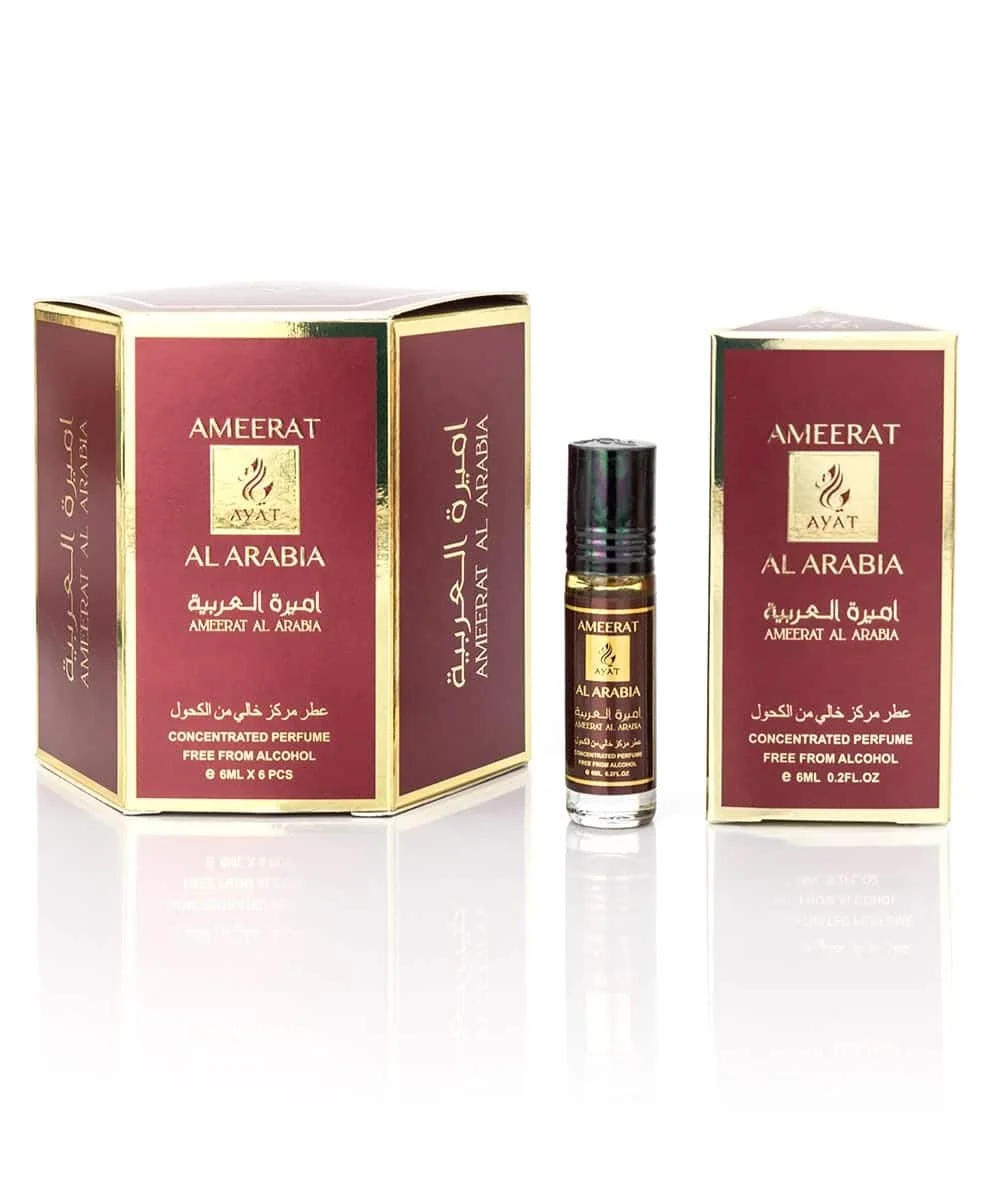 AMEERAT AL ARABIA Perfumed Oil 6 x 6ml by Ayat Perfumes Dubai perfumes for womens