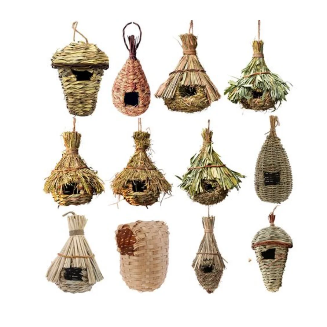 Wholesale Resting Place for Birds, Hanging Natural Grass Bird Nest, Hummingbird House Handcrafted Hut