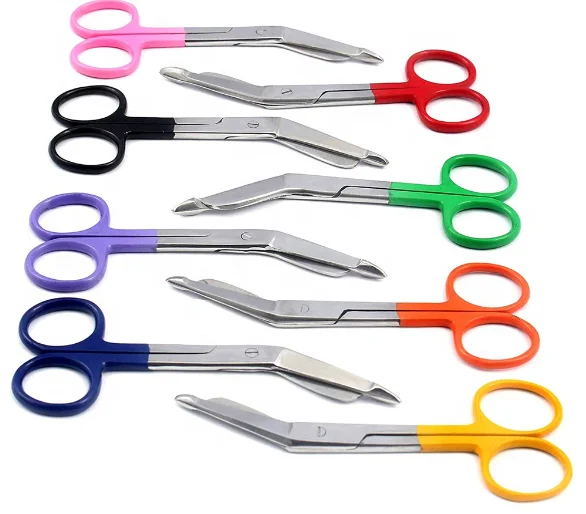 Stainless steel Surgical Nursing Scissors 14 cm Powder Coating color handle Wholesale PRICE Manufacturers Supplier FROM Pakistan