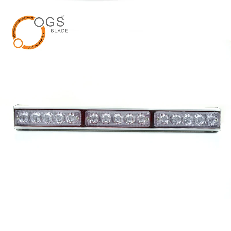One Way Profile Led Warning Light for Security Cars Emergency Vehicles Traffic Adcisors Led Lightbar 3W Power Leds Strobe Light
