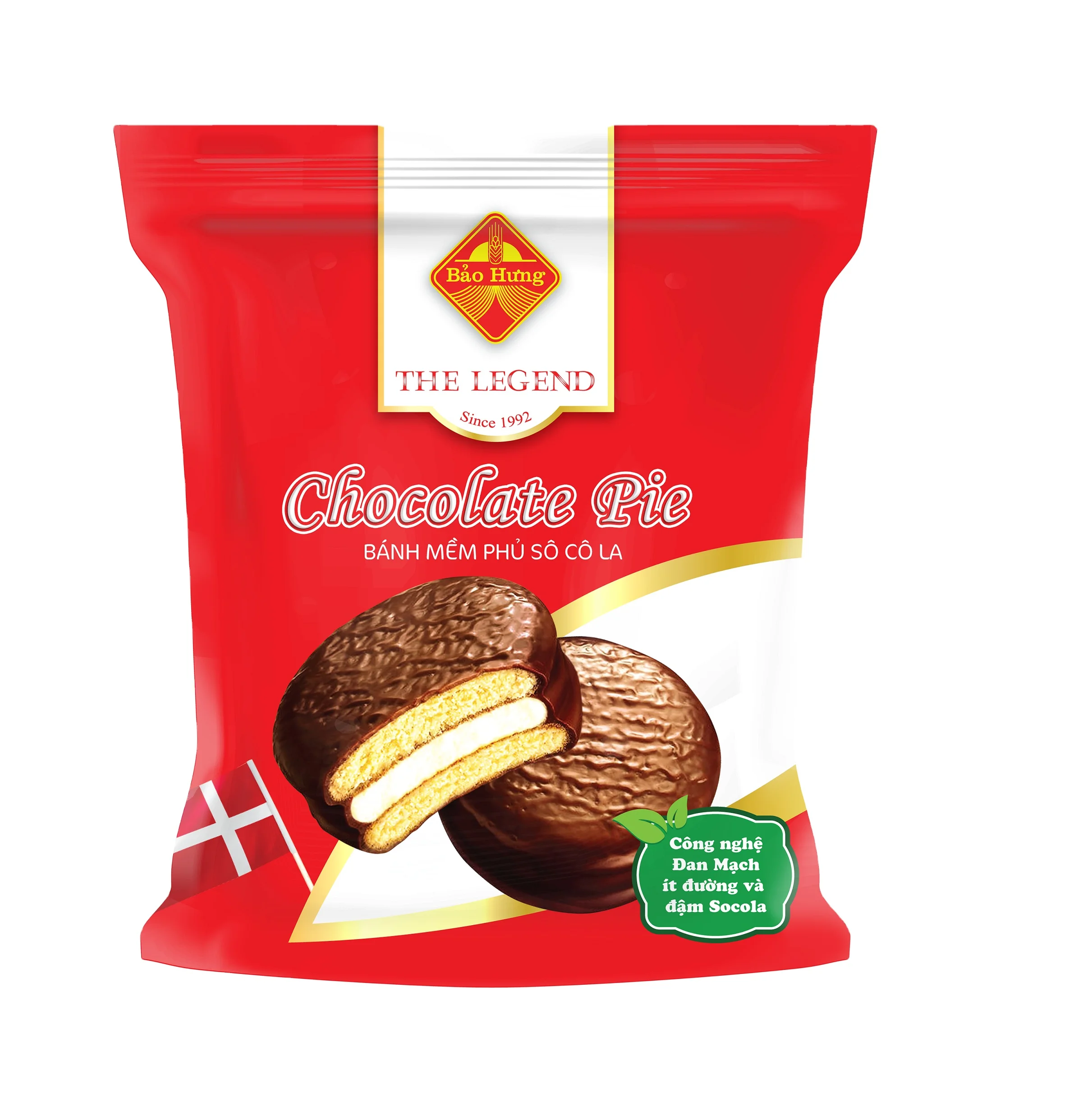Vietnam BHI OEM Chocolate Pie/ Chocopie  0.15 Kg Chocolate Brown Original Round Chocolate Original Flavour Wholesale oem product