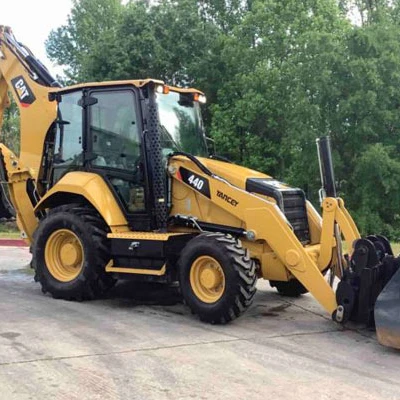 4WD Tractor with Front End Loader and Backhoe Mini Tractors Yellow Green UNIQUE Training Long Power ISO