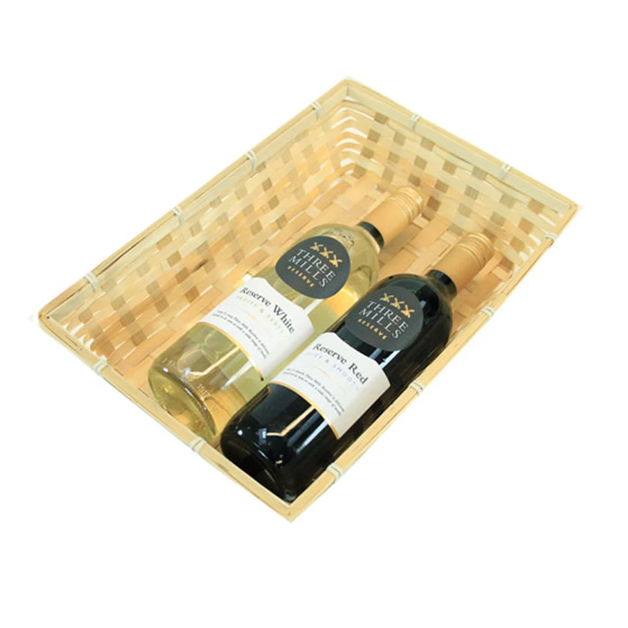 Handmade Rectangle Cheap Packing Bamboo Basket For Gift  weaving Tray Cheap Bamboo Woven Storage Basket Small Storage Basket