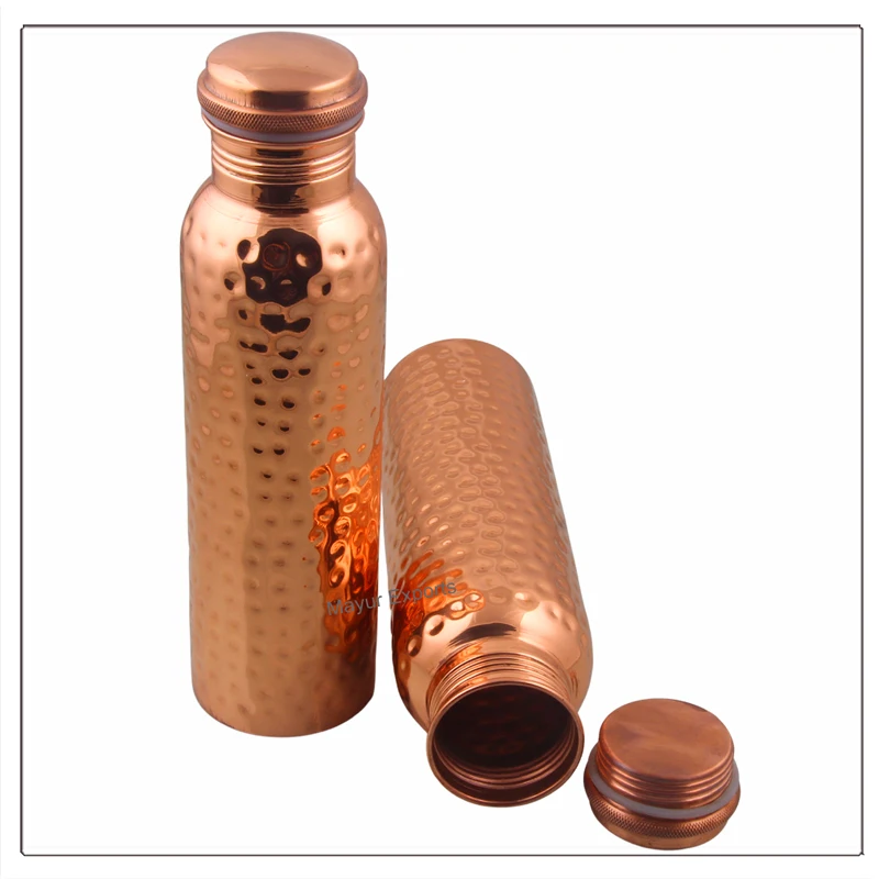 Copper Water Bottle Copper Hammered Drinking Water Bottle Ayurvedic Copper Vessel
