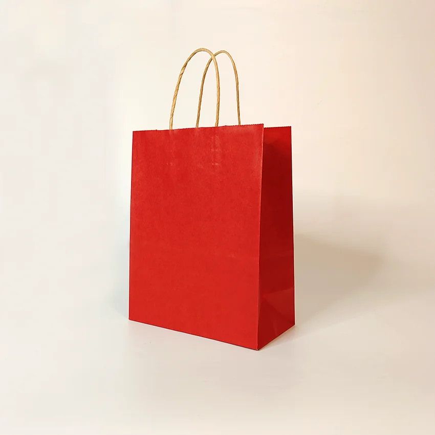 Paper Shopping Recycled Bags Red Wedding Natural Seed Bolsas De Papel Kraft Paper Bag