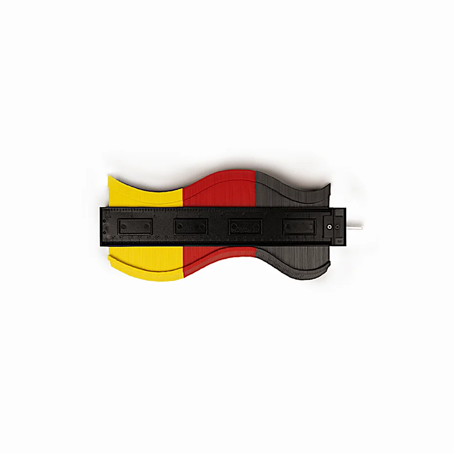 Patented design, Expensive, contour gauge expandable 10 inch with metal lock