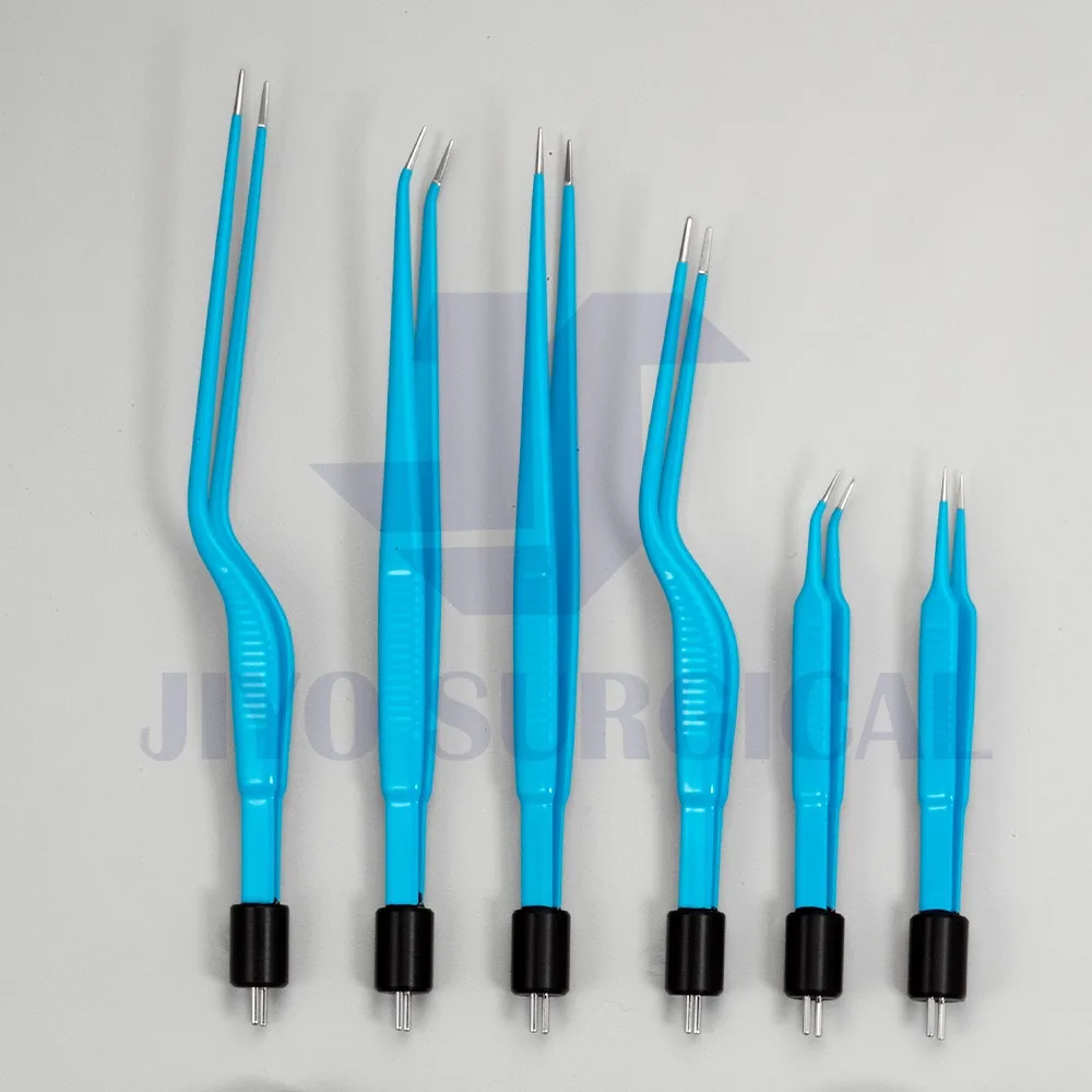 Professional Hot Selling Bipolar Bayonet Forceps 14cm, 16cm & 18cm - Tip 1mm   Cable Electro CE ISO  Certified