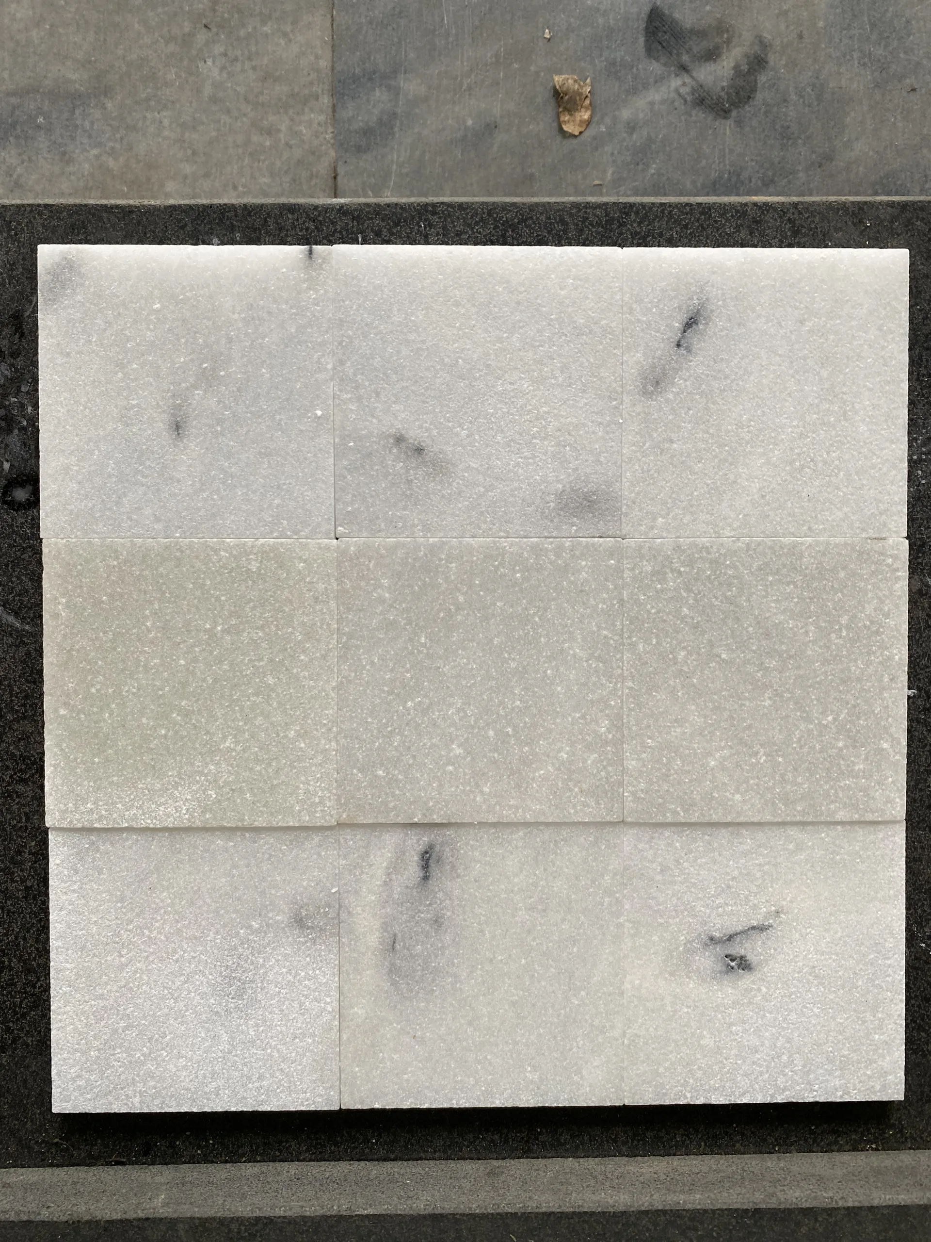 Vietnam style  white dolomite marble stone modern design 10x10x1cm