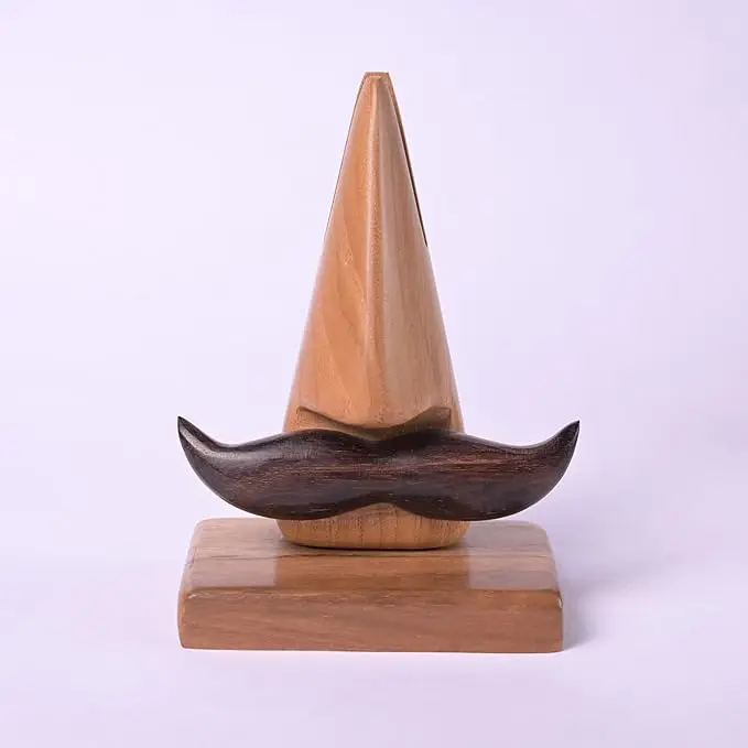 Rosewood Wood Brown Handcrafted Nose Shaped Goggle Spectacle/Eyeglass Glasses Eyeglass Holder with Stand