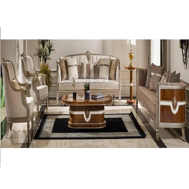 Neo Classic Theme Living Area Furniture Set Contemporary Drawing Room Sofa Set For Sale Turkish Design Living Room Sofa Set