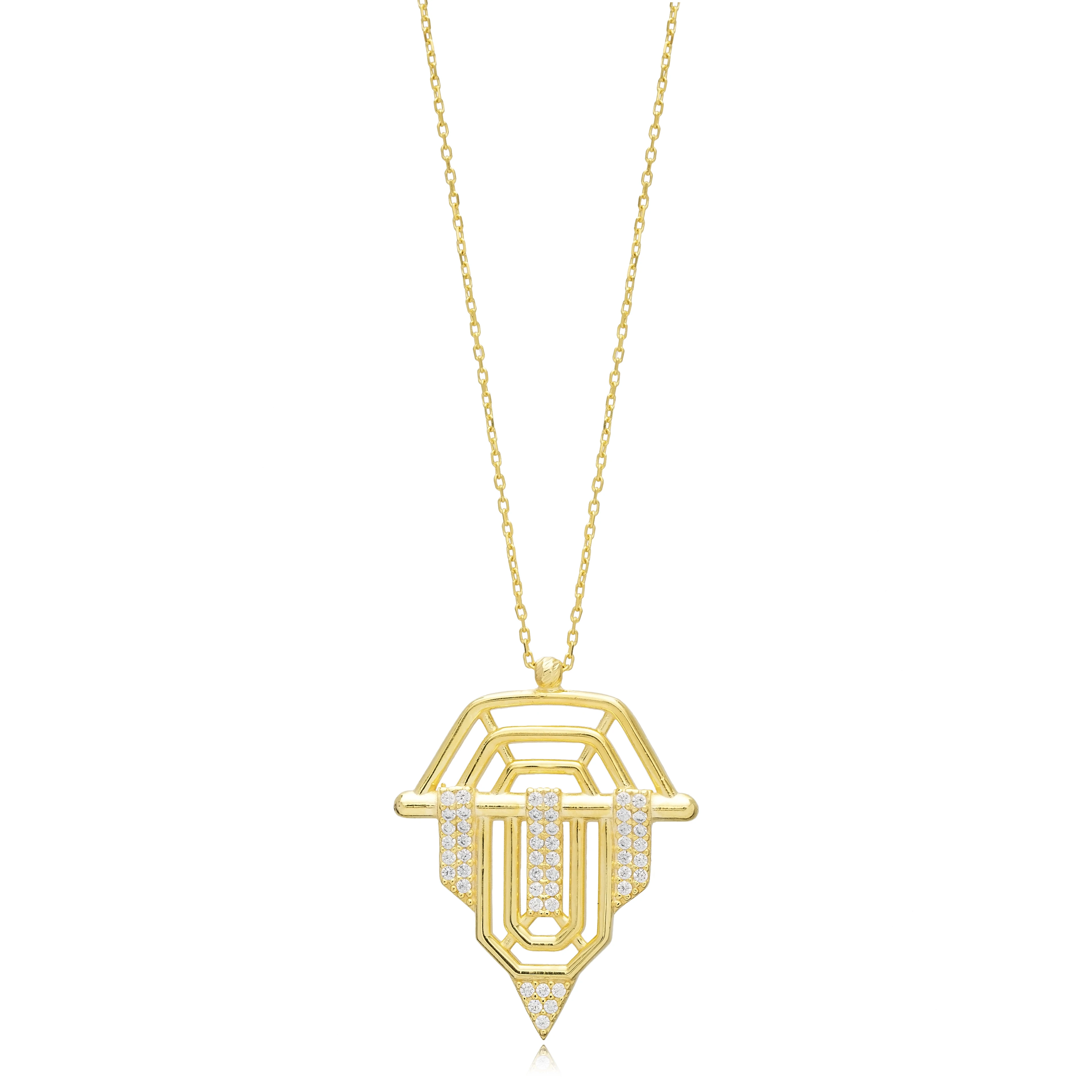 Unique Design Popular Trendy Charm Necklace Pendant 925 Sterling Silver Jewelry Handmade Wholesale Turkish