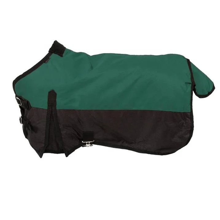 Dual weave Ripstop made from quality breathable 300gsm PolyCotton Turnout Blanket Black Green 1680D Ballistic Nylon Miniature