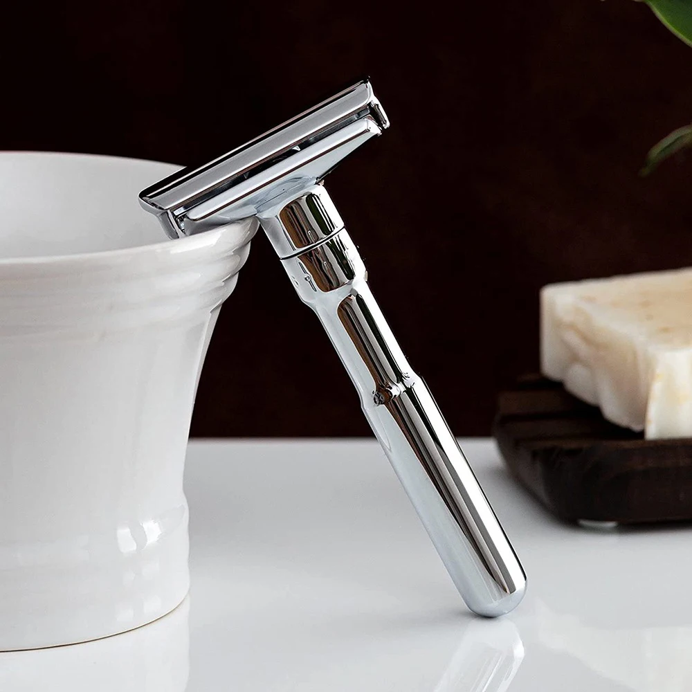 Professional Barber Shaving Razor Mirror Finish Safety Razor For Adults Customized