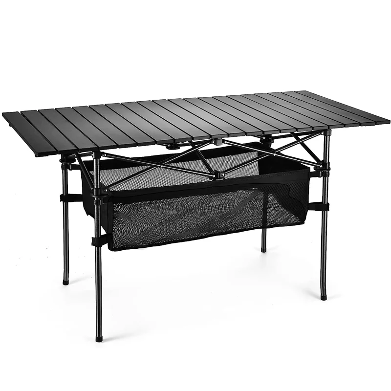 Outdoor Folding Portable Picnic Camping Table  Aluminum Roll Up Table For  Outdoor Camping, Beach Backyard BBQ Picnic