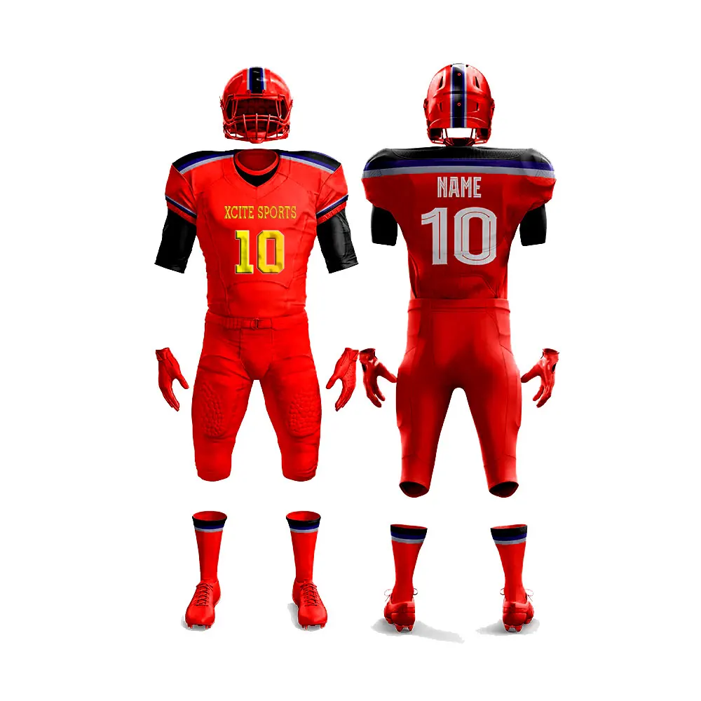New Design American Football Uniform OEM Service Men Hot Sale 2022 Top Quality Football Uniforms with customized able