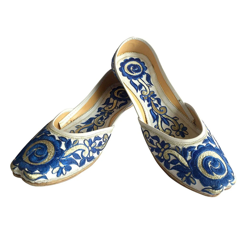 khussa shoes for women silver shinny khussa custom embroidered Punjabi Jutti 2023 Design 2023 Hot  Khussa Shoes Women