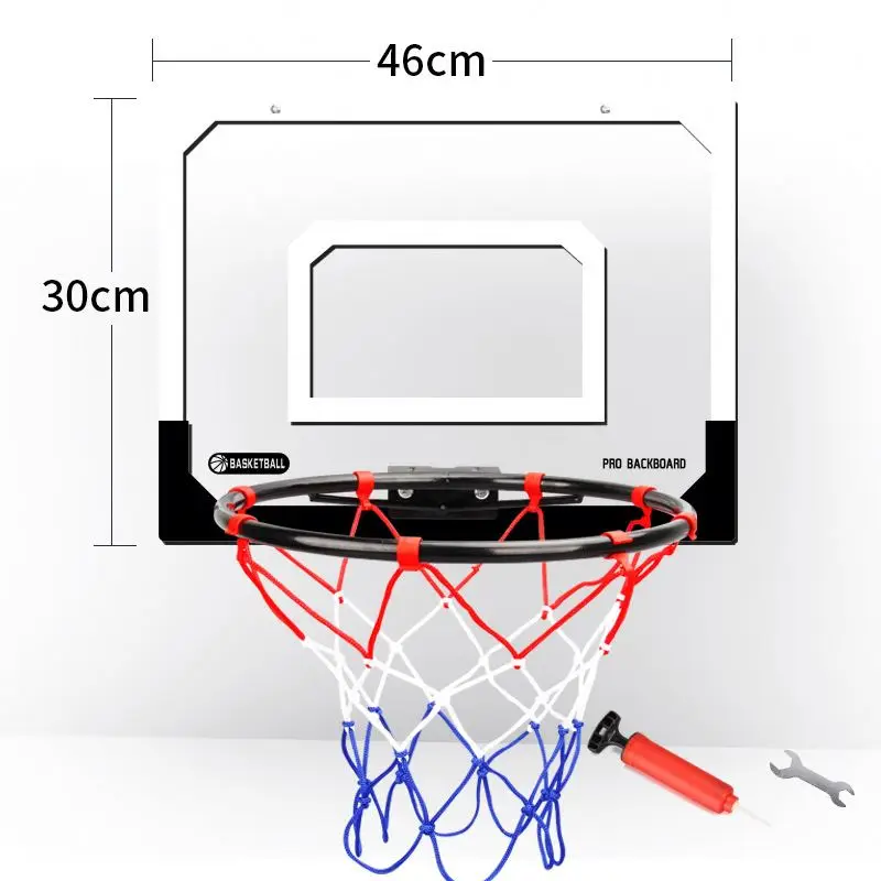 Factory 14cm 20cm kid basketball ball 40*30cm 46*30cm transparency pro portable mini wall mounted promo basketball hoop