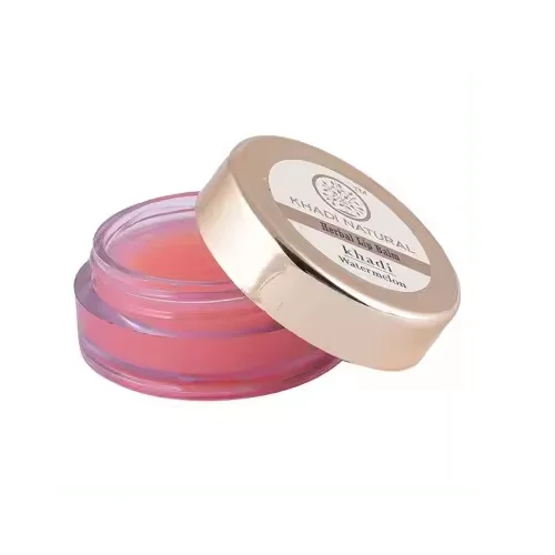 Khadi Natural Watermelon Lip Balm 5gm Stick Format Beeswax Honey Aloe Vera Strawberry Fruit Flavored Waterproof Gel-Lip Care