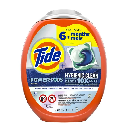 Tide Pods Liquid Laundry Detergent Soap Pacs, Ultra Oxi, HE Compatible 85 Count Cheap Price