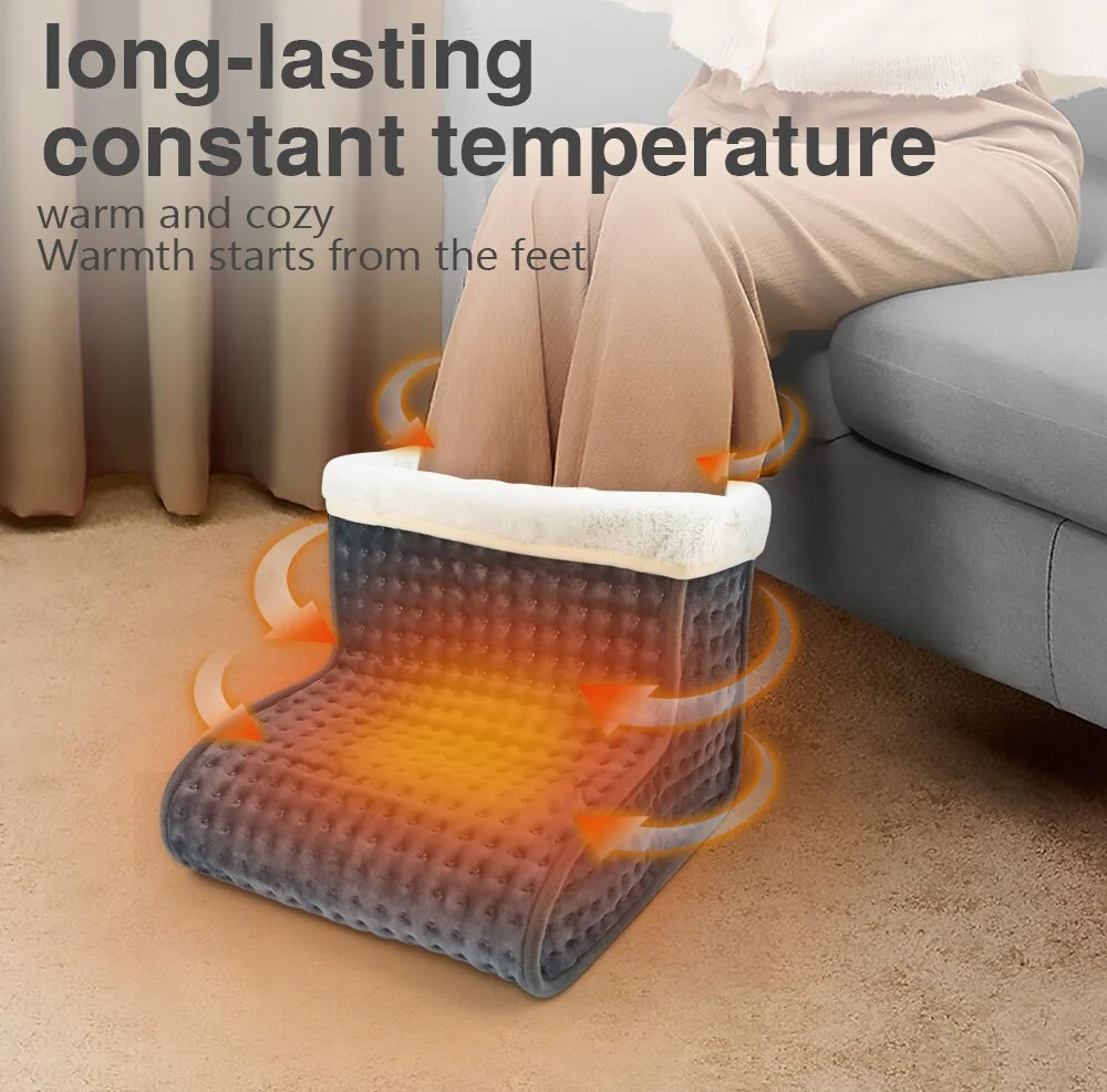 Electric Foot Warmer Heater USB Charging Power Saving Warm Foot Cover Feet Heating Pads for Home Bedroom Sleeping Foot Blanket
