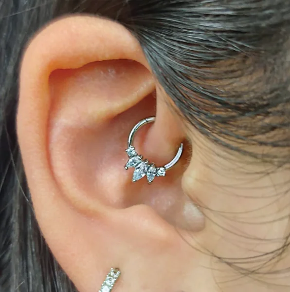 New Design Tarnish Free16G Indian Gold Nose Rings Stainless Steel Piercing Jewelry for Women