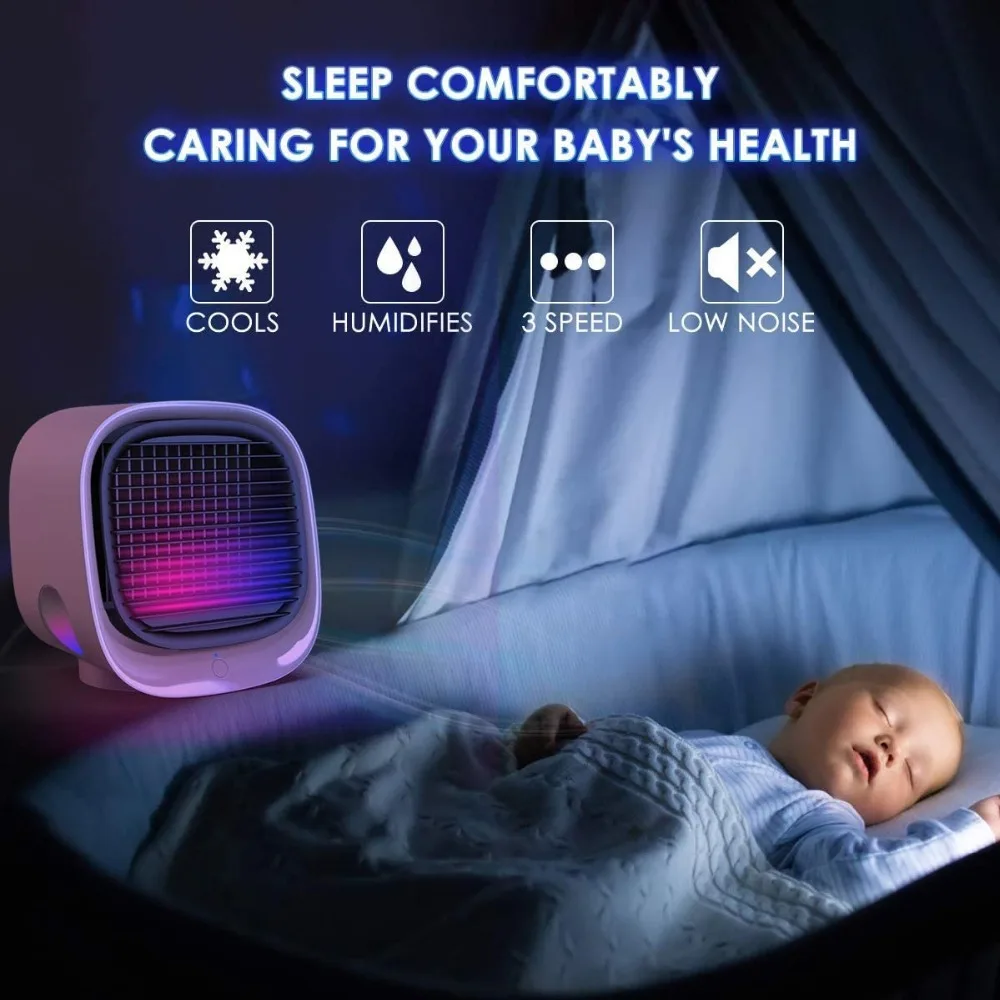 Wholesale Desktop Mini Negative Ion Air Conditioning Personal USB Water Evaporative Air Cooler for Sale DC Portable Room ABS