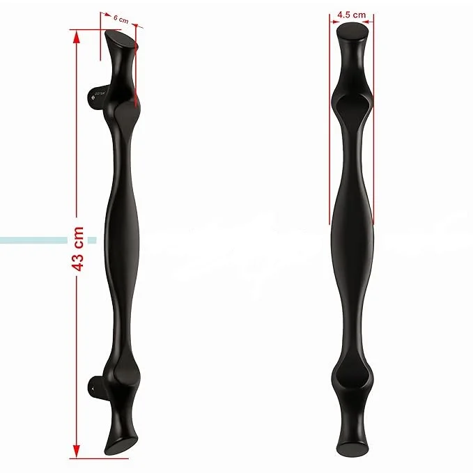 Modern Cast Iron Metal Black Main Large Door Set Of 2 Door And Cabinet Handle For Home Decor