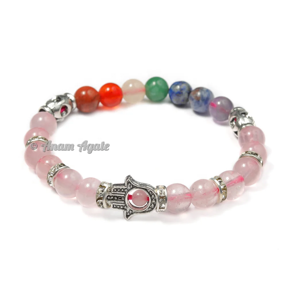 Evil Eye Chakra Beads Bracelets for Sale Buy Online Best Quality Natural Crystals Beads Bracelet Handmade Men Women Stretchy