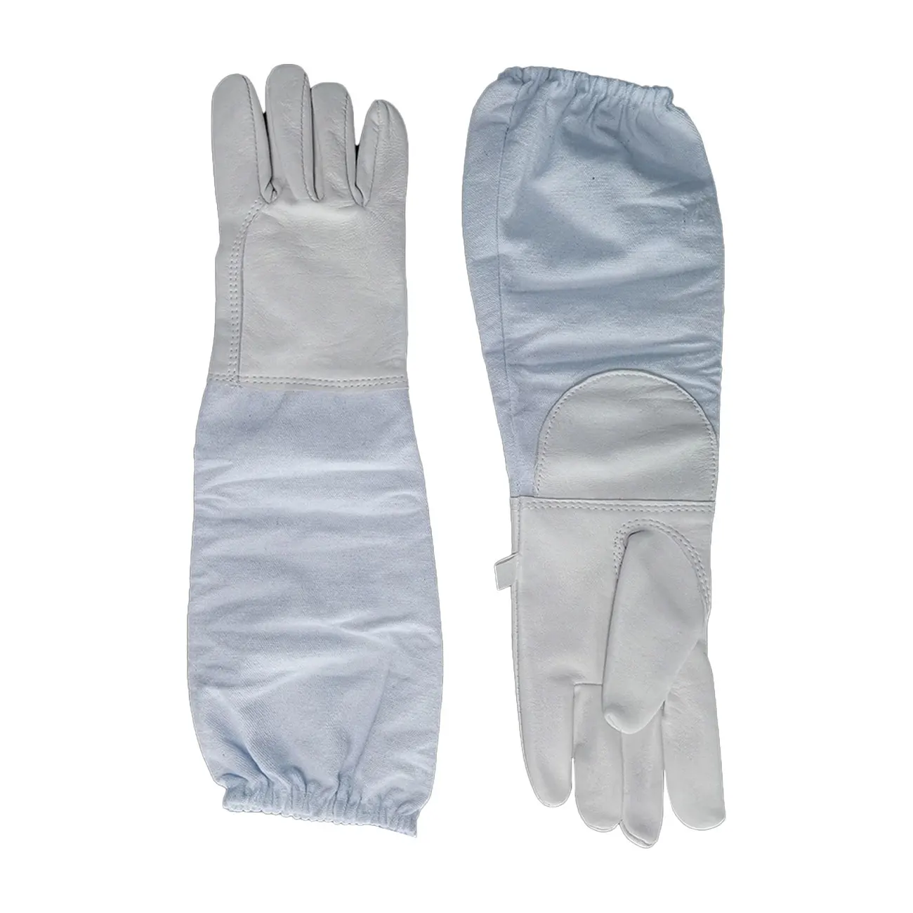 Best Manufacturer Beekeeping Goatskin Leather Farming Beekeeper Gloves with Vent Long Canvas Sleeve Elastic Cuff  All Sizes