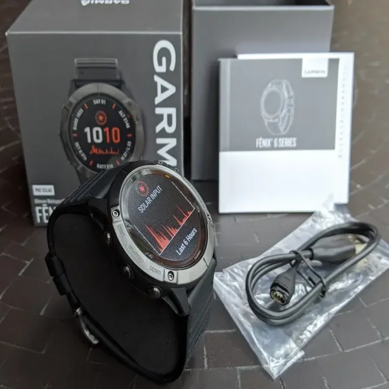 GARMINS Fenix 6x6S Pro Solar Edition Sapphire Multi sport GPS Watch черный
