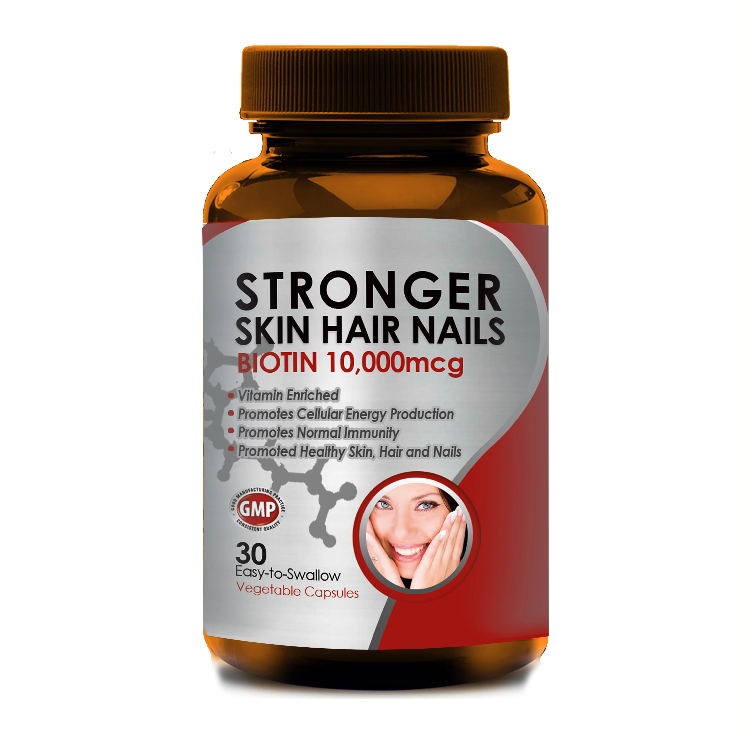 Natural Advanced Biotin Bottle 10000mcg  easy to swallow vegetables capsule Buy At Best Price