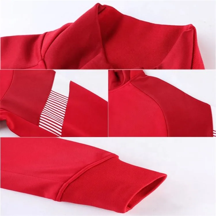 Factory High Quality Sportswear 100% Polyester Football Men and Women Tracksuit Training Tracksuit 300 GSM Tracksuit