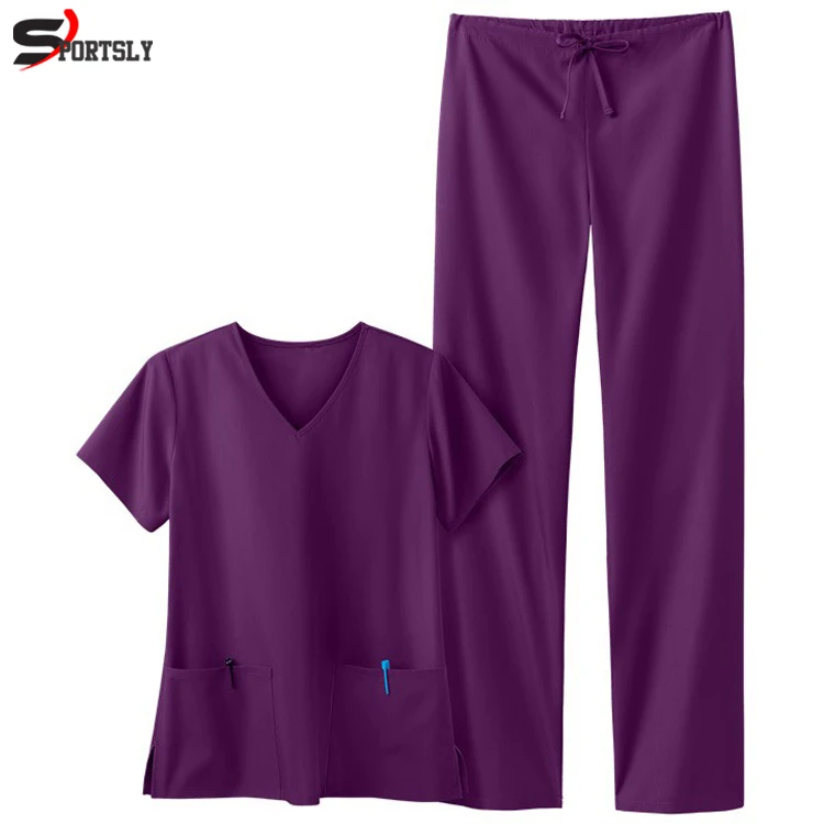 Bulk Custom Hospital Nursing Uniform Scrubs Suit Uniform Nurse Scrub Medical Uniform Set