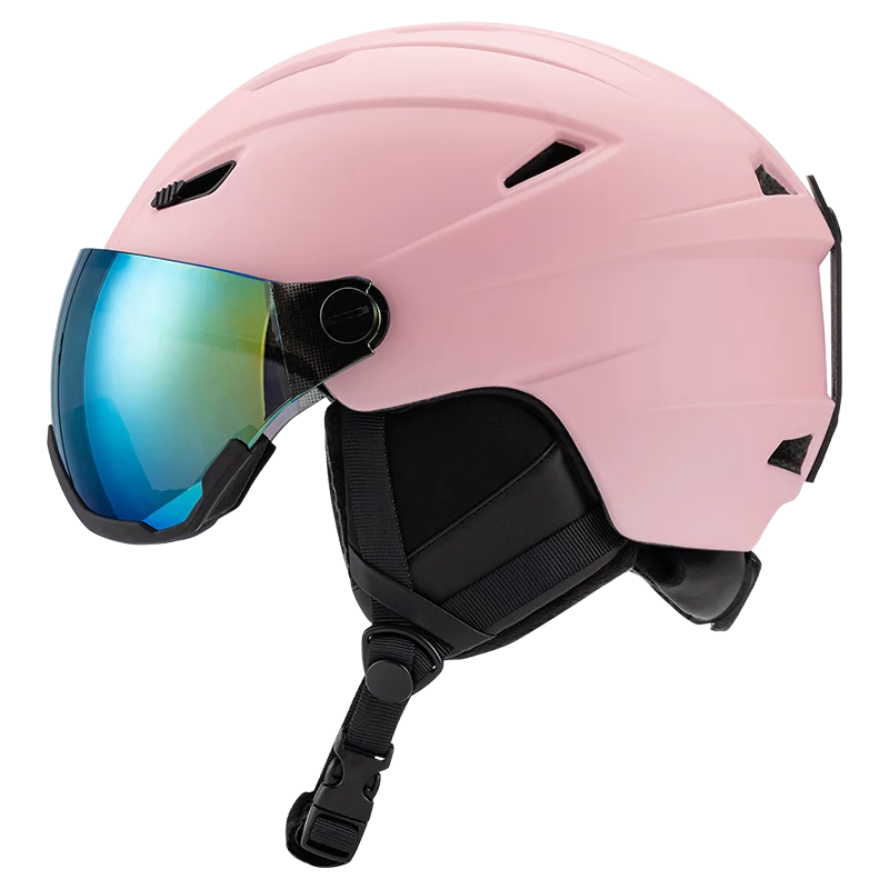 One-piece ski Helmet high CE EN 1077 certificated destiny snowboard helmet with lens for Women Men winter snow Helmet