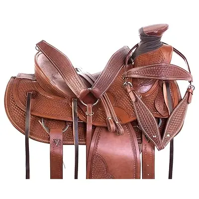 Western Horse Saddle Genuine Leather Western Saddle for Horse Riding