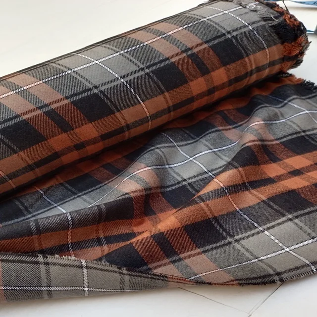 Soft and Smooth Brushed Flannel Fabric 100% Cotton Preshrunk Heavy Weight  Flannel Grey Black