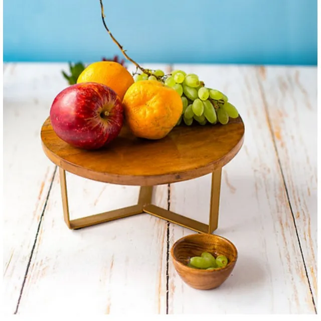 Luxury Style Wood Cake Stand Home and kitchen where Used Round shape Restaurant And High Quality Table Decoration Cake Stand